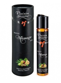 Массажное масло с ароматом экзотических фруктов Huile de Massage Gourmande Fruits Exotiques - 59 мл. - Plaisir Secret - купить с доставкой в Кирове