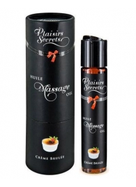 Массажное масло с ароматом крем брюле Huile de Massage Gourmande Creme Brulée - 59 мл. - Plaisir Secret - купить с доставкой в Кирове
