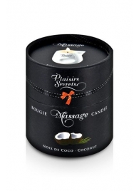 Массажная свеча с ароматом кокоса Bougie de Massage Gourmande Coco - 80 мл. - Plaisir Secret - купить с доставкой в Кирове
