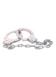 Наручники из металла с длинной цепочкой CHROME HANDCUFFS METAL HANDCUFFS W. KEY - NMC - купить с доставкой в Кирове