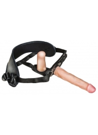 Женский страпон с вагинальной пробкой Woman Strap - 18 см. - LOVETOY (А-Полимер) - купить с доставкой в Кирове