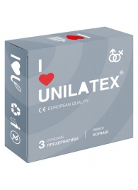 Презервативы с рёбрами Unilatex Ribbed - 3 шт. - Unilatex - купить с доставкой в Кирове