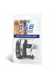 Утяжка на пенис на замочке Duo Cock And Ball Lock - BlueLine - купить с доставкой в Кирове