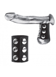 Утяжка на пенис на кнопочках 100% PVC STRAP WITH METAL SNAP - BlueLine - купить с доставкой в Кирове