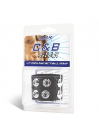 Ремень на член и мошонку 1.5  Cock Ring With Ball Strap - BlueLine - купить с доставкой в Кирове