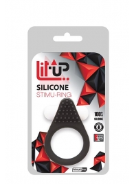 Чёрное эрекционное кольцо LIT-UP SILICONE STIMU RING 1 BLACK - Dream Toys - в Кирове купить с доставкой