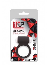 Чёрное эрекционное виброкольцо LIT-UP SILICONE STIMU RING 3 BLACK - Dream Toys - в Кирове купить с доставкой
