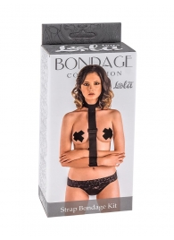 Ошейник с длинной лентой и наручниками Strap Bondage Kit Plus Size - Lola Games - купить с доставкой в Кирове