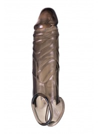 Дымчатая фаллическая насадка с подхватом и закрытой головкой - 16,2 см. - ToyFa - в Кирове купить с доставкой