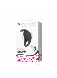Чёрное эрекционное кольцо с вибрацией Rabbit Vibrator - Baile - в Кирове купить с доставкой