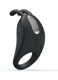 Чёрное эрекционное кольцо с вибрацией Rabbit Vibrator - Baile - в Кирове купить с доставкой