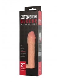 Телесная насадка-удлинитель Extension sleeve с подхватом - 17 см. - Sitabella - в Кирове купить с доставкой