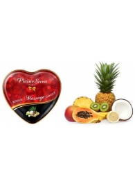 Массажная свеча с ароматом экзотических фруктов Bougie Massage Candle - 35 мл. - Plaisir Secret - купить с доставкой в Кирове