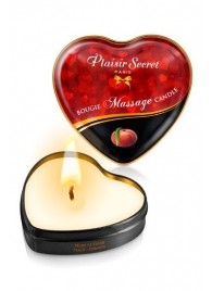 Массажная свеча с ароматом персика Bougie Massage Candle - 35 мл. - Plaisir Secret - купить с доставкой в Кирове