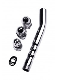Металлический анальный душ с тремя насадками - ToyFa - купить с доставкой в Кирове