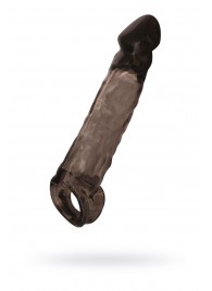 Чёрная насадка на пенис Tс подхватом - 19,5 см. - ToyFa - в Кирове купить с доставкой