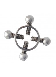 Серебристые зажимы для сосков на винтах - ToyFa - купить с доставкой в Кирове