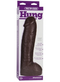 Большая насадка для трусиков Vac-U-Lock Realistic Hung - 31,7 см. - Doc Johnson - купить с доставкой в Кирове