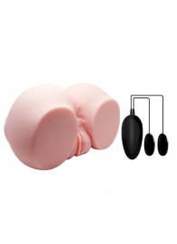 Телесный мастурбатор с двумя любовными тоннелями и вибрацией - Baile - в Кирове купить с доставкой