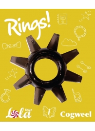 Чёрное эрекционное кольцо Rings Cogweel - Lola Games - в Кирове купить с доставкой