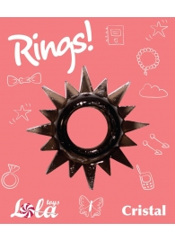 Чёрное эрекционное кольцо Rings Cristal - Lola Games - в Кирове купить с доставкой