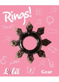 Чёрное эрекционное кольцо Rings Gear - Lola Games - в Кирове купить с доставкой