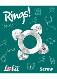 Прозрачное эрекционное кольцо Rings Screw - Lola Games - в Кирове купить с доставкой