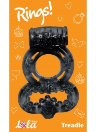 Чёрное эрекционное кольцо Rings Treadle с подхватом - Lola Games - в Кирове купить с доставкой