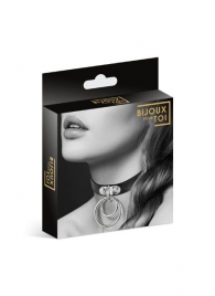 Черный чокер с двумя кольцами - Bijoux Pour Toi - купить с доставкой в Кирове