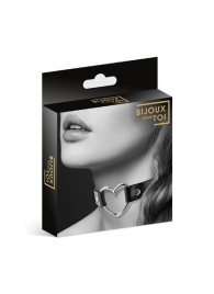 Чёрный чокер с кольцом в форме сердца - Bijoux Pour Toi - купить с доставкой в Кирове