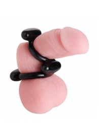 Двойное эрекционное кольцо Dual Stretch To Fit Cock and Ball Ring - XR Brands - в Кирове купить с доставкой