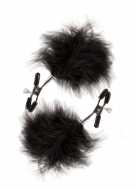 Зажимы для сосков с пухом FEATHERED NIPPLE CLAMPS - Blush Novelties - купить с доставкой в Кирове