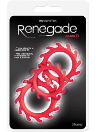 Набор из 3 красных эрекционных колец Renegade Gears - NS Novelties - в Кирове купить с доставкой