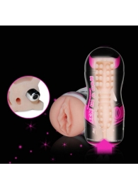 Мастурбатор-вагина Sex In A Can Vibra Vagina Tunnel - Lovetoy - в Кирове купить с доставкой