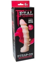 Насадка REAL Standard со спиралевидным узором - 19 см. - LOVETOY (А-Полимер) - купить с доставкой в Кирове