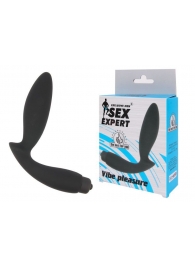 Чёрный вибростимулятор простаты Sex Expert Vibe Pleasure - Sex Expert - в Кирове купить с доставкой