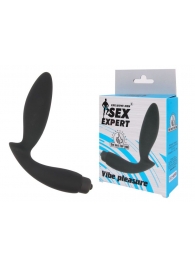 Чёрный вибростимулятор простаты Sex Expert Vibe Pleasure - Sex Expert - в Кирове купить с доставкой