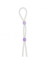 Прозрачное эрекционное кольцо-лассо SILICONE LASSO COCK RING DUAL BEADS - NMC - в Кирове купить с доставкой