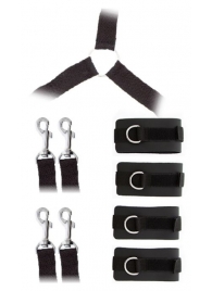 Комплект наручников и поножей LUXURIOUS BED RESTRAINT CUFF SET - Blush Novelties - купить с доставкой в Кирове
