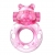 Розовое эрекционное виброкольцо на пенис Pink Bear - Baile - в Кирове купить с доставкой