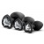 Набор из 3 черных пробок с прозрачным кристаллом-сердечком Bling Plugs Training Kit - Blush Novelties - купить с доставкой в Кирове