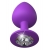 Фиолетовая анальная пробка со стразом Her Little Gem Large Plug - 9,5 см. - Pipedream - купить с доставкой в Кирове