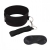Черный ошейник с длинным поводком Collar and Leash Set - Lux Fetish - купить с доставкой в Кирове