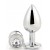 Серебристая анальная втулка с прозрачным кристаллом - 7,1 см. - Dream Toys - купить с доставкой в Кирове