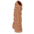 Телесная насадка с венками и открытой головкой Nude Sleeve M - 12 см. - KOKOS - в Кирове купить с доставкой