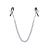 Зажимы для сосков с фиолетовой цепочкой Sweet Caress Nipple Chain - Sweet Caress - купить с доставкой в Кирове