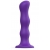 Фиолетовая насадка Strap-On-Me Dildo Geisha Balls size XL - Strap-on-me - купить с доставкой в Кирове