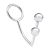 Кольцо на пенис с анальным стимулятором Two Bead Stainless Steel Anal Hook   Cock Ring - BlueLine - в Кирове купить с доставкой
