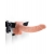 Телесный полый страпон с вибрацией Vibrating Hollow Strap-On with Balls - 24 см. - Pipedream - купить с доставкой в Кирове