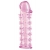Гелевая розовая насадка на фаллос с шипами - 12 см. - Toyfa Basic - в Кирове купить с доставкой